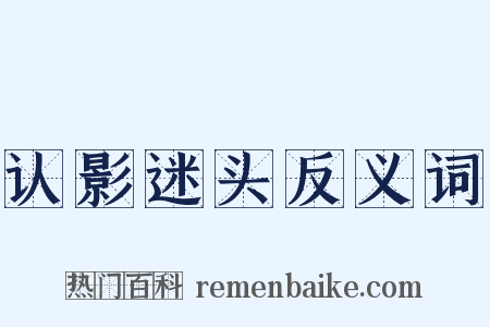 认影迷头反义词是什么意思的图片